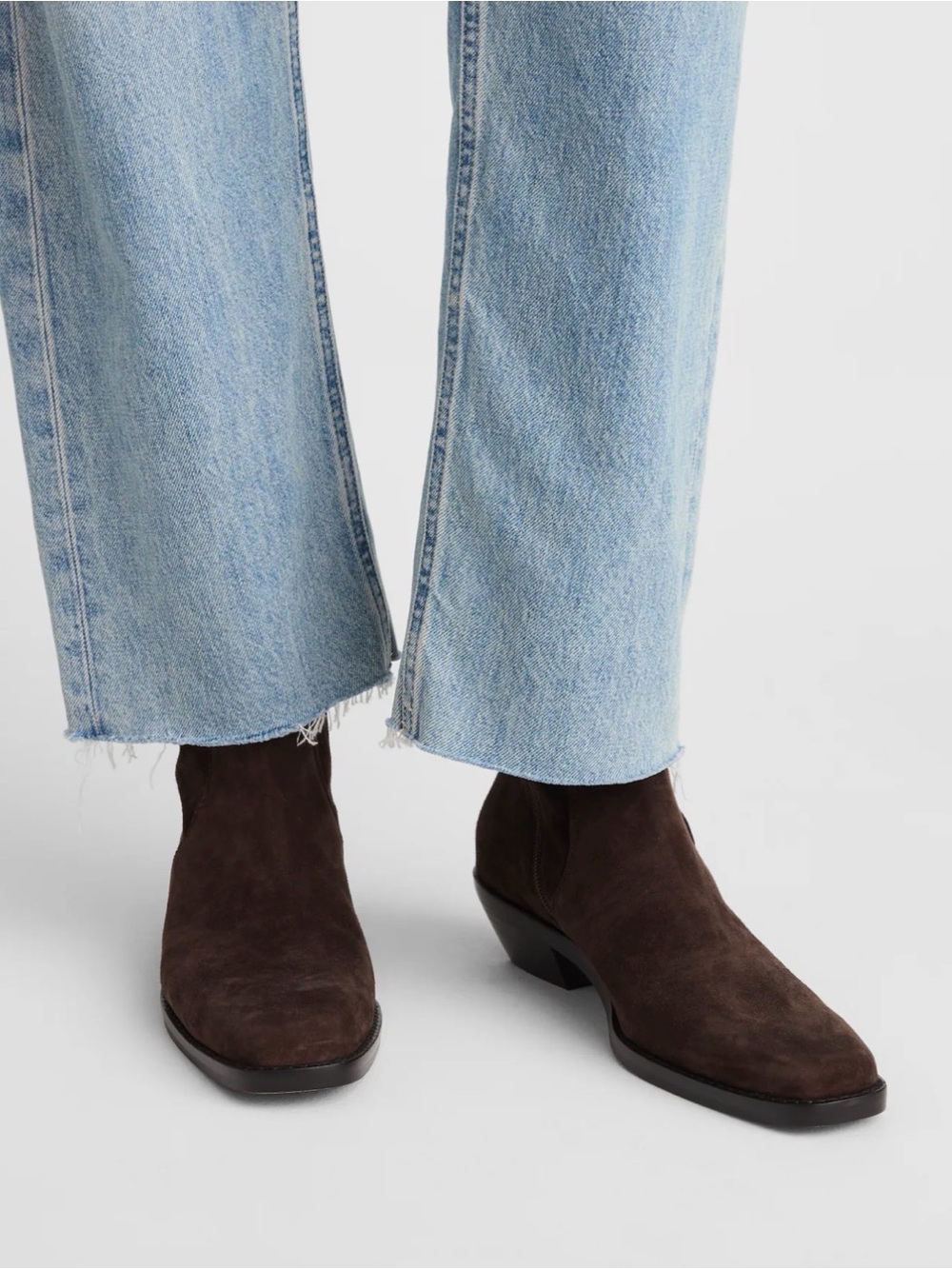 Madewell The Idris Ankle Boot Dark Carob Brown Suede Leather Sz. 8 NEW $198 - Picture 8 of 8